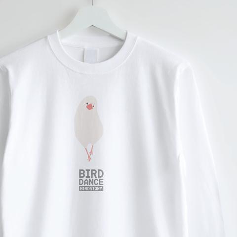 長袖Tシャツ（BIRD DANCE / 白文鳥）