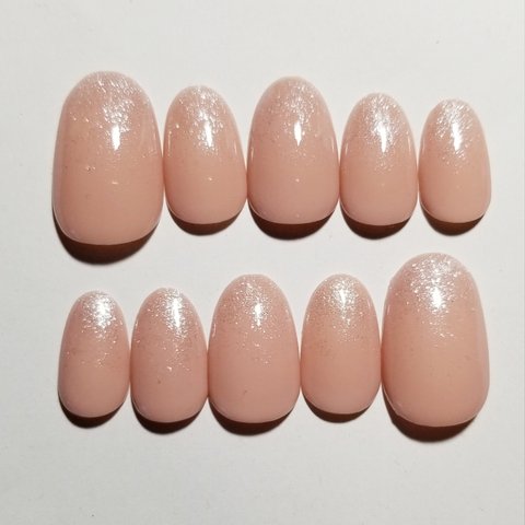 Sheer gradation Nail Almond