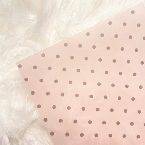 dot paper pattern3（dusty pink ×black）厚口トレーシングペーパー