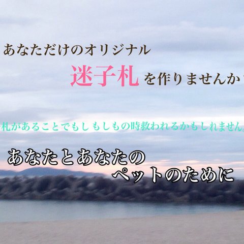 ☆迷子札〜大切なペットを守るために〜