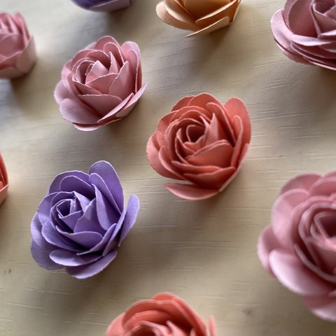 paper flower ローズ ２０個 ピンク系　ウエディング 結婚式 お祝い バラ サンキューカード