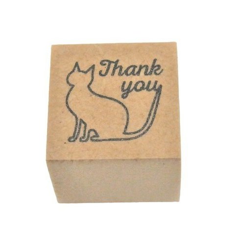 ねこ　thank you  2×2cm