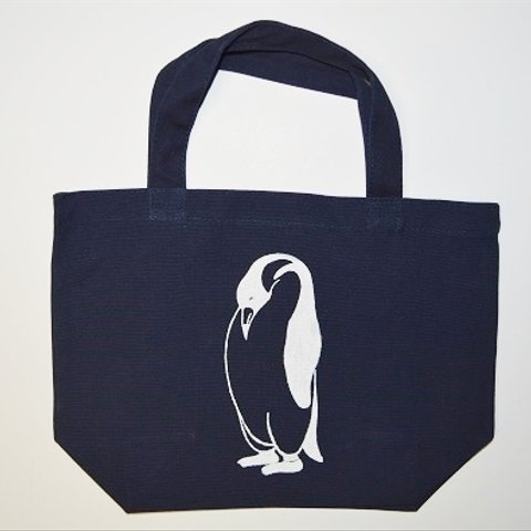 ペンギントートバッグ、ネイビー、送料無料、ペンギン、バッグ