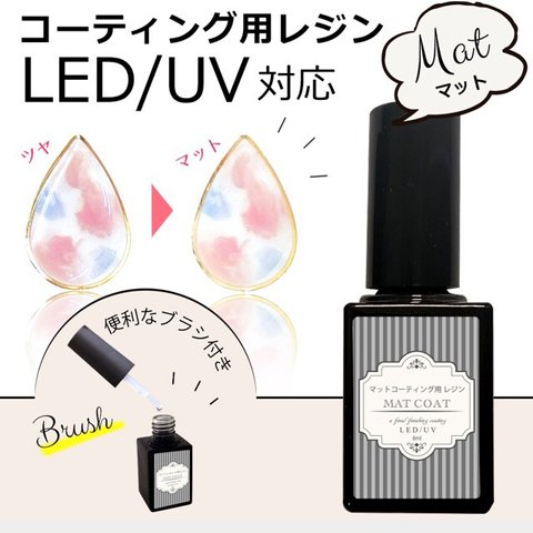 8ml マット レジン コーティング剤 コーティング コーティング用 シャイニーコート LED UV 対応