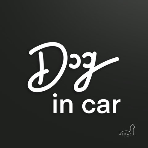 Dog in car 【おまけステッカー付】ドッグインカーオリジナルステッカー　カーサイン