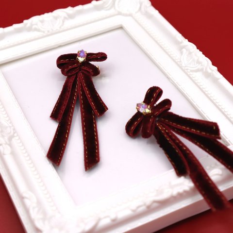 velvet ribbon（濃赤色）