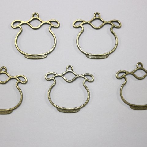 【再入荷】金魚鉢のレジン枠/金古美/５個