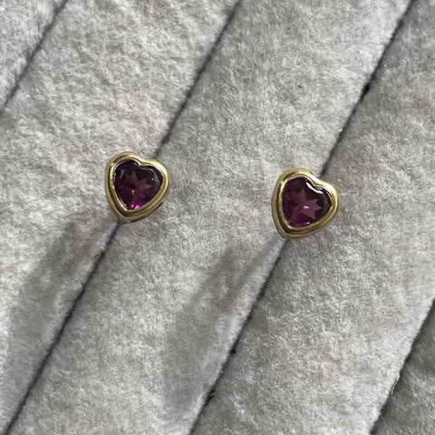 Grape Heart♡ ... Rhodolite Garnet 14kgf