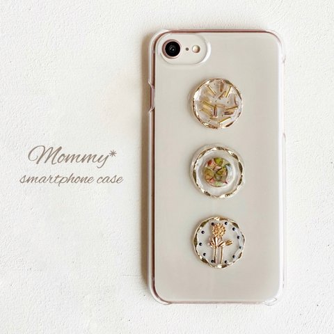 【iPhone13シリーズ対応】gold lavender スマホケース/iPhoneケース