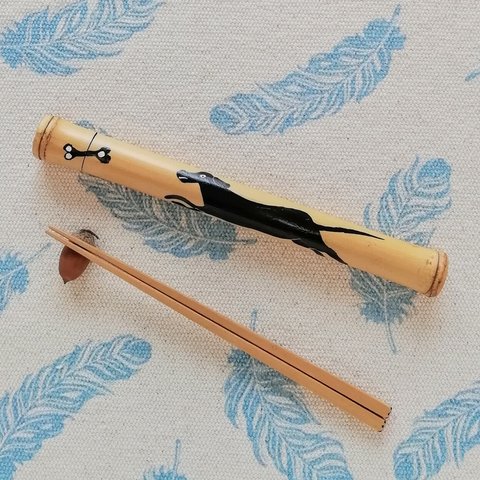 🍜お箸シリーズ💕白竹の印籠継ぎのマイ箸💝