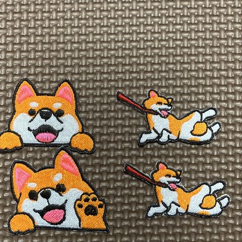 大好き柴犬刺繍ワッペン【アイロン接着タイプ】