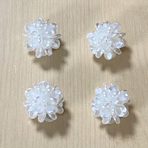 ●18㎜● PEARL FLOWER ROUND PARTS