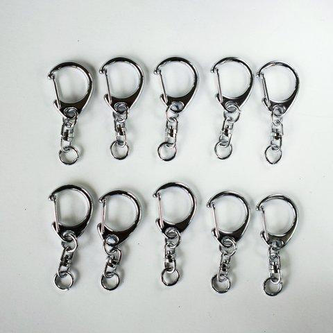 １０個で480円   アクセサリーパーツ　キーホルダー　フック金具