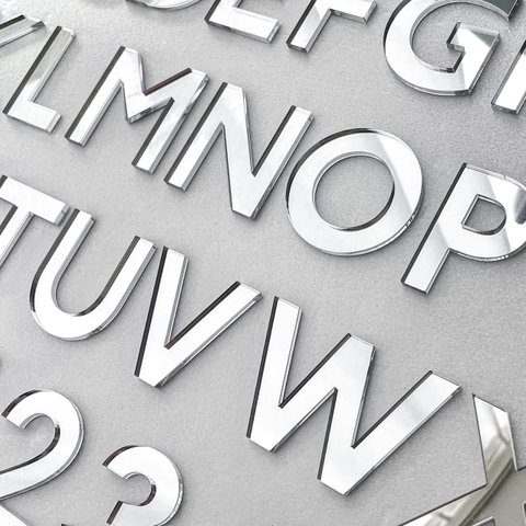 + DIYやあなたの作品にプラス + ミラー アルファベットの切り文字 LINSL / 日本製