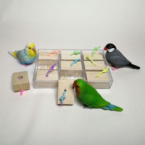 【送料込み】バードトイ　「9ピースフォージングトイ　パステルカラーver.」インコ　鳥　ハムスター　うさぎ