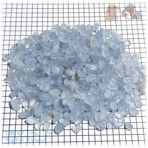 🌟 中 セレスタイト さざれ石 タンブル マダガスカル産 100ｇ 天青石 Celestite ♪