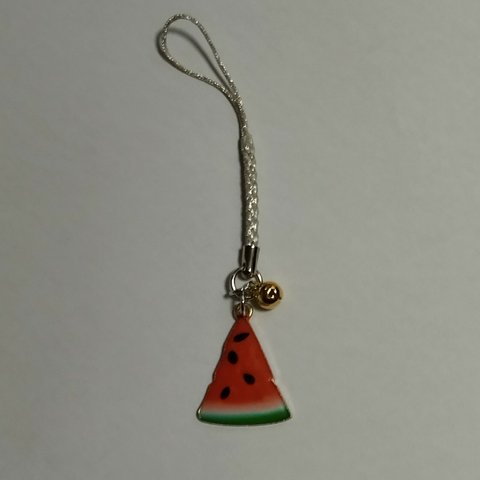 平和のスイカと鈴ストラップ🍉