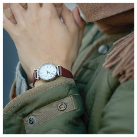 【華奢なデザインが可愛い】　腕時計　メンズ　レディース　シンプル　ブラウン　ペアウォッチ　カップル　母の日