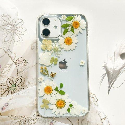 シンプル 押し花 フルーツ スマホケース Galaxy Xperia iphone iPhone11 /  iPhone11 Pro / iPhone8 iPhone13