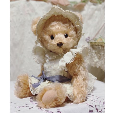 【お迎えいただきました】 Angelic Bear 26 -春の少女- 38cm テディベア