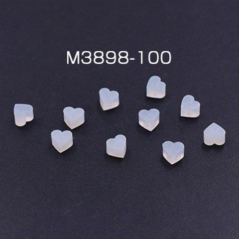 M3898-100 100個  ピアスキャッチ ハート型 5×5mm クリア【100ヶ】