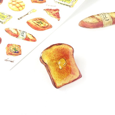 White bread brooch｜バターがとろり…食パンブローチ