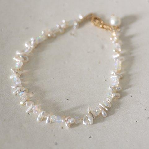 14KGFopal pearl bracelet[kgf5100]
