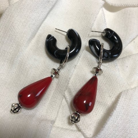 Drop＆moon〝月にシズク〟red×black