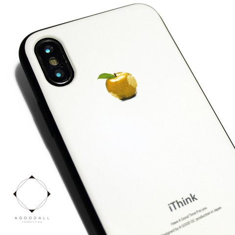 iphoneXsMAXケース / iphoneXsMAXカバー 軽量レザーケース　アイフォンＸｓマックス（ホワイト×ブラック）apple　アップル 黄金のリンゴ アイフォンXsMAX　耐衝撃