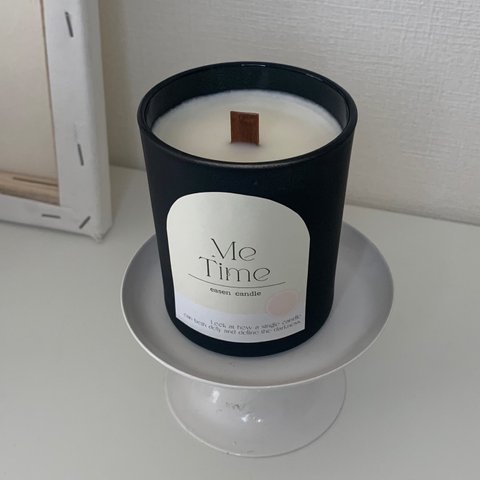 【 aroma candle -ME TIME-  】インテリア　キャンドル　韓国　結婚式　ウェルカムスペース　母の日　プレゼント　ギフト　アンティーク　木芯　アロマキャンドル　ウッドウィック
