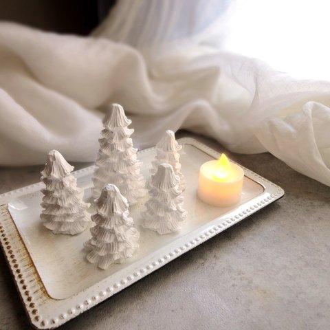 【7点　セット販売】アロマストーン ■ 小さなクリスマスツリー 立体 フィンランドの森 