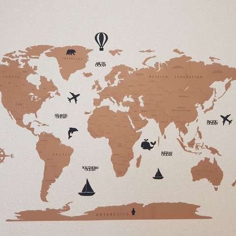 世界地図　壁飾り　壁掛け　インテリア