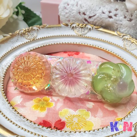 和菓子セット(ヘアクリップ)