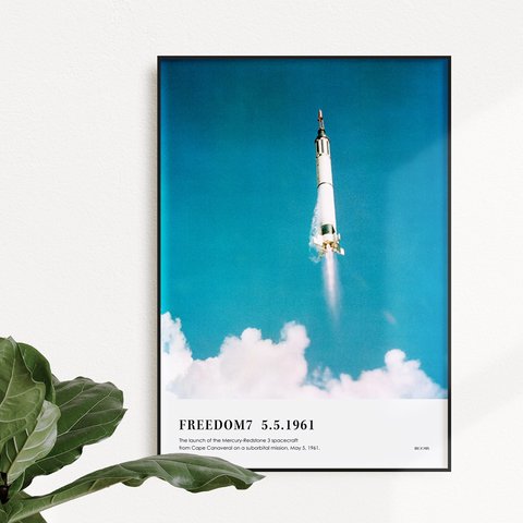 UNIVERSE#2 | AP147 | アートポスター ロケット FREEDOM7 宇宙 写真 フォト 風景 自然 地球 グラフィック モダン