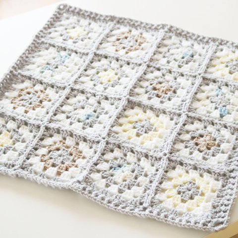 [S]淡く消え入りそうなクロシェケット Crochet blanket 04