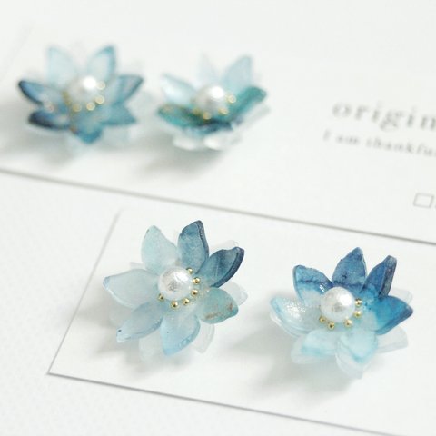 架空の花々［睡蓮］(ピアス/イヤリング)