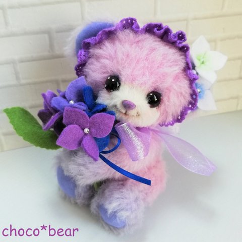 choco* bear  あじさいベア   磁石入り　 