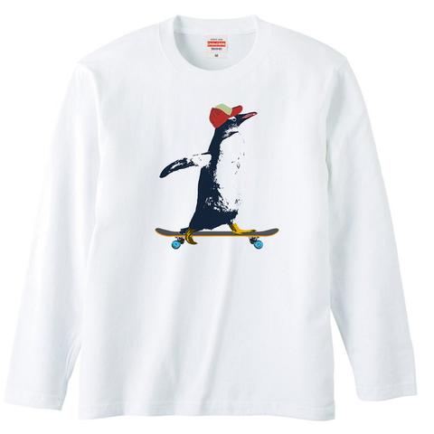 [ロングスリーブTシャツ] Penguin riding