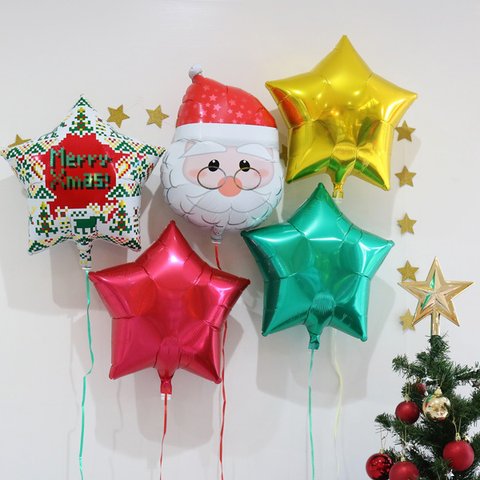 クリスマス 飾り サンタクロース バルーン クリスマスツリー 誕生日 風船 バルーンギフト