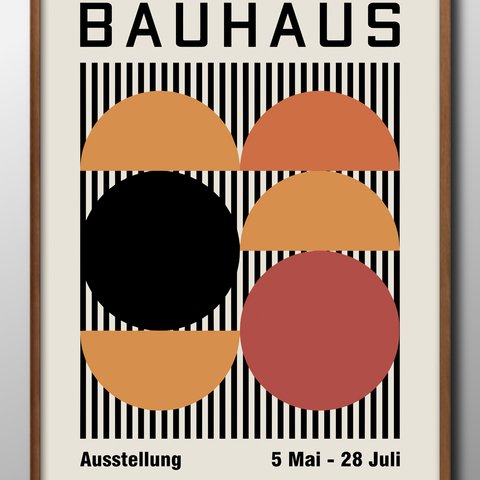 14468■A3アートポスター『BAUHAUS　バウハウス』絵画　イラスト　デザイン　北欧　マット紙