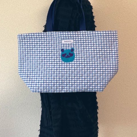 フェルトパンダ付きお弁当bag