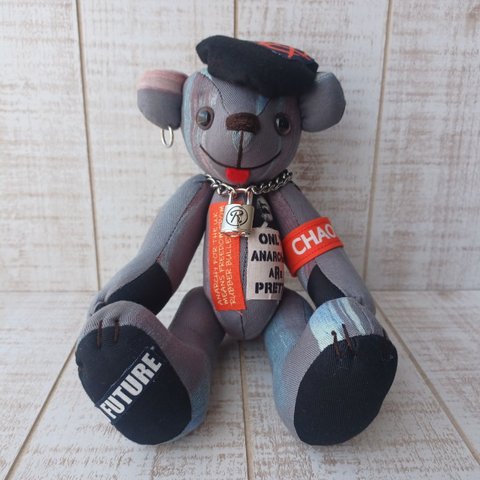 ANARCHY BEAR/GRAY(25cmテディベア)