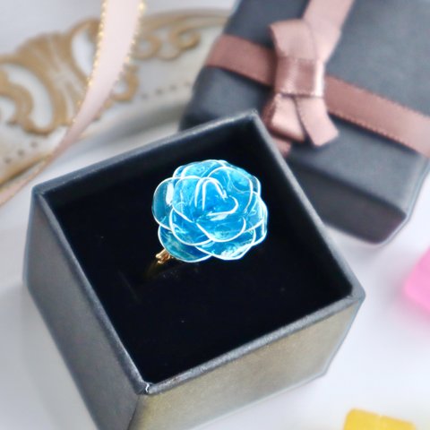 7Colors✴︎「虹のはじまりのお菓子屋さん」のキャンディーローズring  （color✴︎バタフライピー）