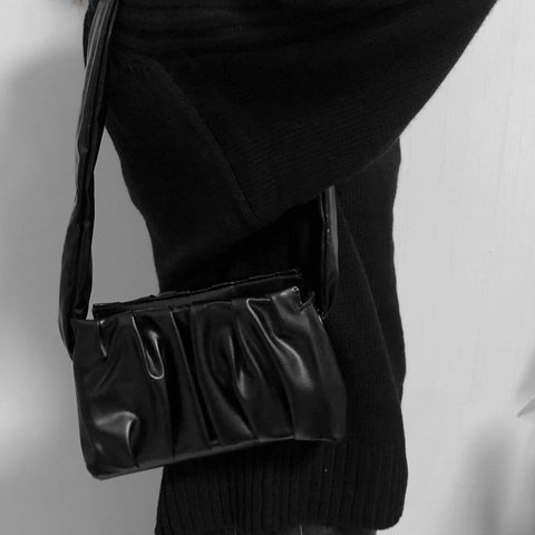 【SALE】Hand bag／ソフトレザー(BLACK)