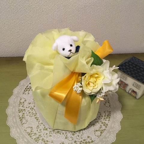 おむつケーキ mini　レモン　出産祝いに！