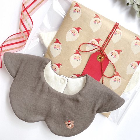 【Xmas.限定】くまさんスタイ(クリスマスバージョン) Bear bib. 色や形が選べる クリスマスプレゼント 送料無料 