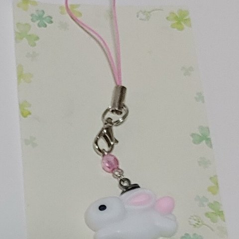 【ハンドメイド】うさぎ キーホルダー