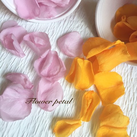 小さなバラ2色とアジサイセット 〈ピンク&オレンジ〉