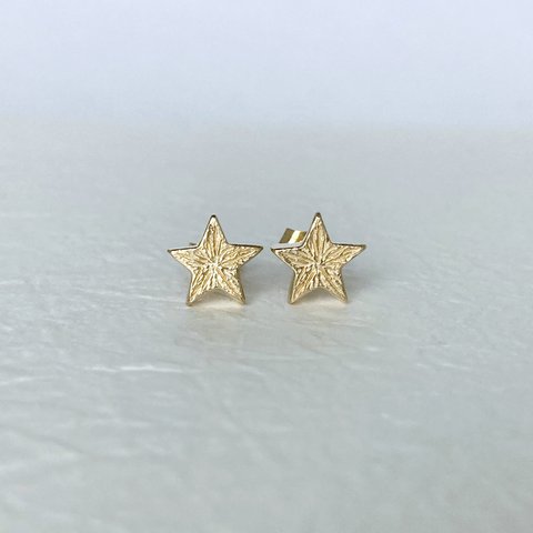 凛と輝く1つ星ピアス【star pierce(gd)】