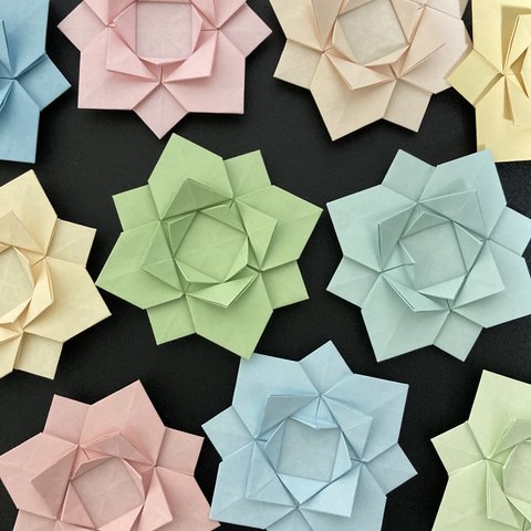 折り紙　花　パステル　１０個